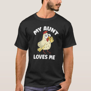 Camiseta Pollo   Mi tía me ama por sobrino y sobrina  3