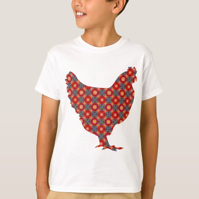 Camiseta Pollo moderno enrrollado (Anverso)