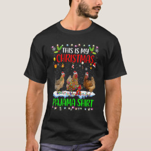 Camiseta Pollo Navidad 2022 Esta Es Mi Pijama De Navidad