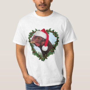 Camiseta Pollo navidad * Rojo de Rhode Island