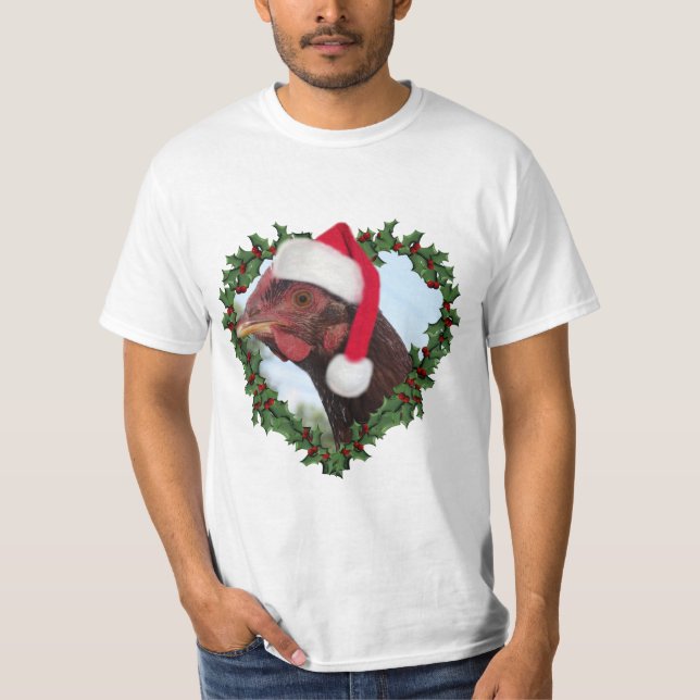 Camiseta Pollo navidad * Rojo de Rhode Island (Anverso)