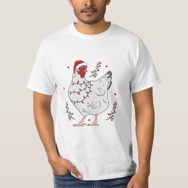 Camiseta Pollo navideño (Anverso)