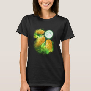Camiseta Pollo Nugget Aullando a La Luna Verde tie dye 3