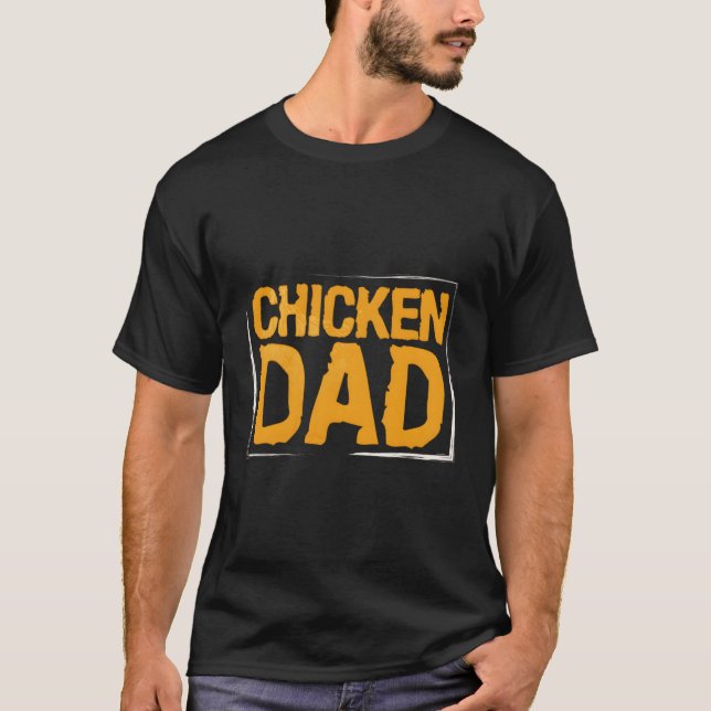 Camiseta Pollo Papá Gracioso País Granjero de Pollos de Ave (Anverso)