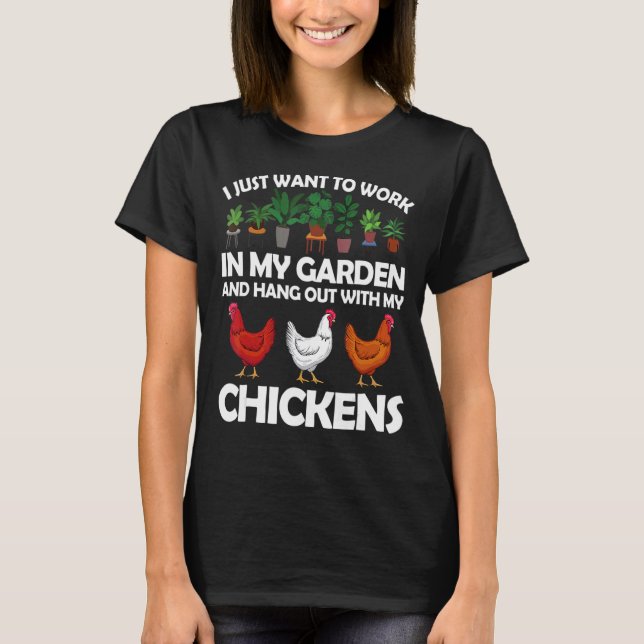 Camiseta Pollo Para Hombres Mujeres Jardín De Pollos (Anverso)