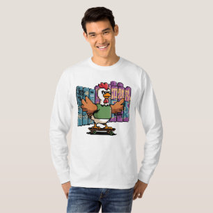 Camiseta Pollo para patinadores - Guay Retro Pixel Art