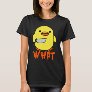Camiseta Pollo Pato Sosteniendo Cuchillo Diciendo Qué Hallo