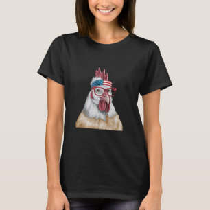 Camiseta Pollo Patriótico con Pañuelo Americano Granja Dive