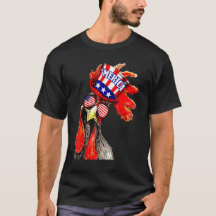 Camiseta Pollo Patriótico Merica 4 De Julio Día De La Indep