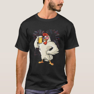 Camiseta Pollo Patriótico Mónica 4 De Julio Cerveza USA A
