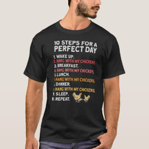 Camiseta Pollo Perfecto Día de Agricultor Rooster Hen Pollo