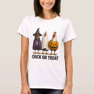 Camiseta Pollo Pollito o Trato Disfraz Divertido de Hallowe