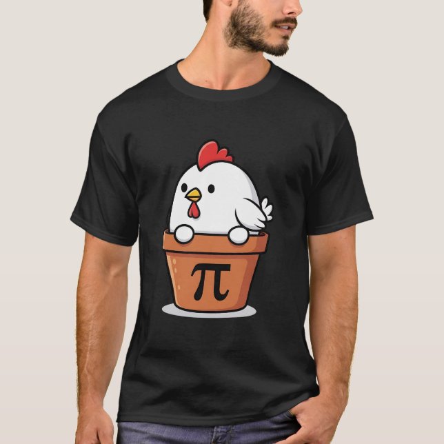 Camiseta Pollo Pot Pi Día Pi Divertido Profesor Estudiante (Anverso)