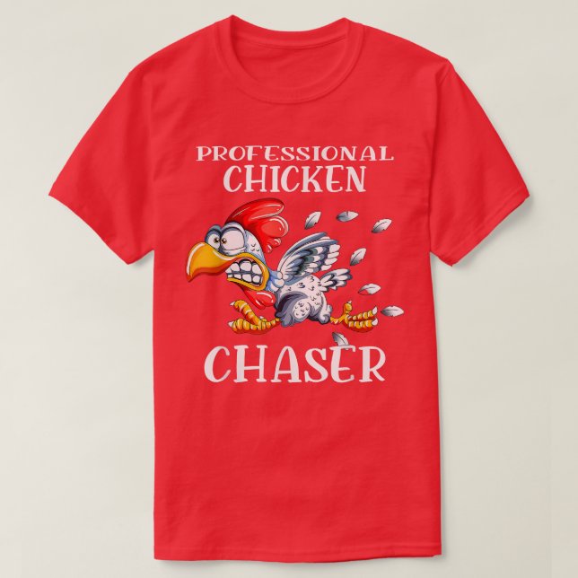 Camiseta Pollo profesional de pollo Chaser Chickens Farm (Diseño del anverso)