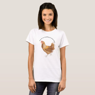 Camiseta Pollo que apuntala su materia enrrollada