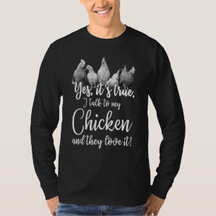 Camiseta Pollo Que Dice Que Hablo Con Mis Animales De La Gr