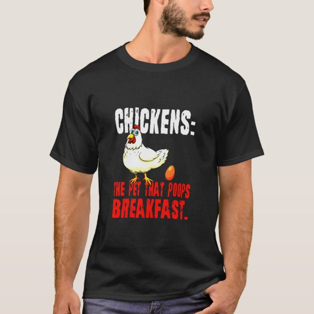 Camiseta Pollo Que Empieza Desayuno Tee Animal (Anverso)