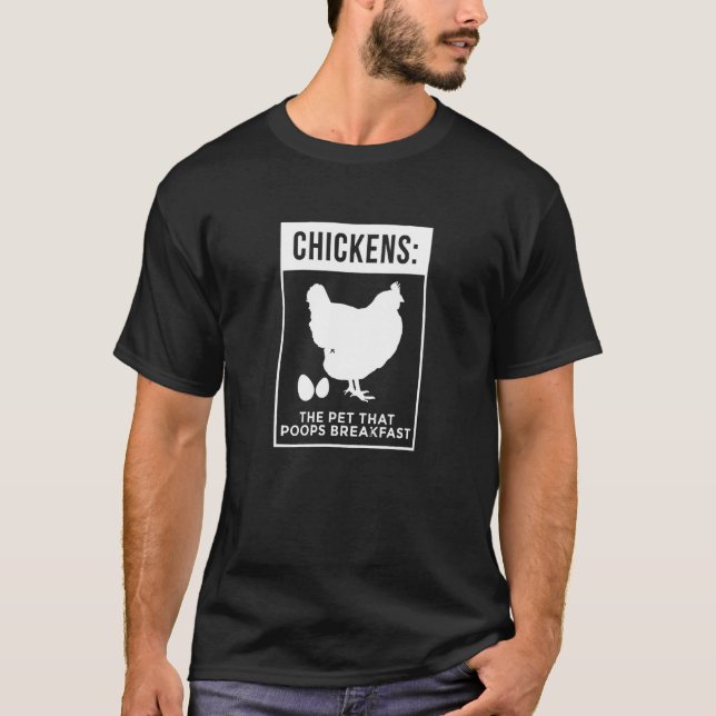 Camiseta Pollo Que Empieza El Desayuno Granjero De Huevos (Anverso)
