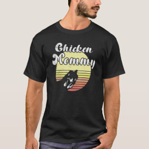 Camiseta Pollo retro retro de pollo al atardecer mami pollo
