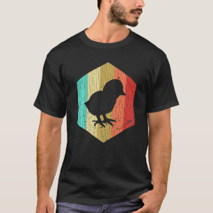 Camiseta Pollo Retro Silueta de Gallina Animal 80