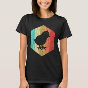 Camiseta Pollo Retro Silueta de Gallina Vintage Animal 80