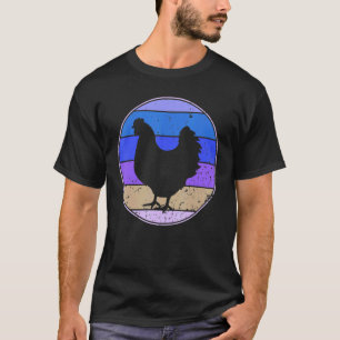 Camiseta Pollo Retro Silueta de Pollo Vintage Animales de G
