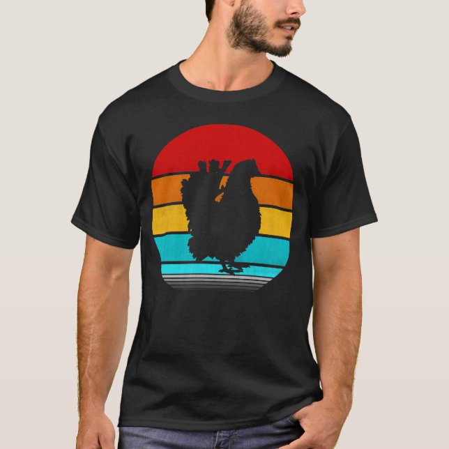 Camiseta pollo retro vintage (Anverso)