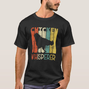 Camiseta Pollo retro Whisperer Gracioso Granjero Pollo T Sh