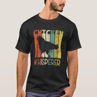 Camiseta Pollo retro Whisperer Gracioso Granjero Pollo T Sh