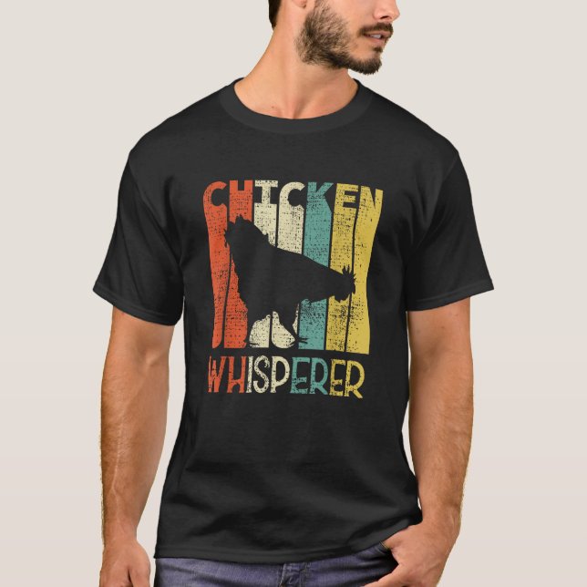 Camiseta Pollo retro Whisperer Gracioso Granjero Pollo T Sh (Anverso)