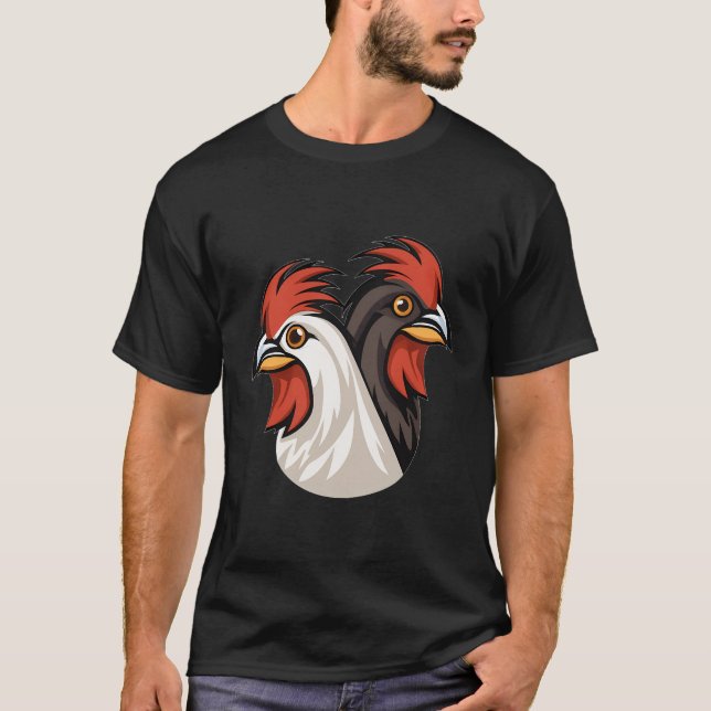 Camiseta Pollo Rooster Granja de aves de corral Animal (Anverso)