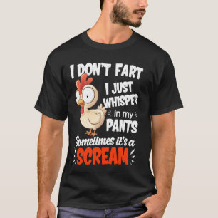 Camiseta Pollo Sarcástico Susurrando Secretos de Fart