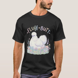 Camiseta Pollo Seda Fluff Butt Lindo Cottagecore Hongo