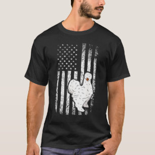 Camiseta Pollo Seda Mascota Granjero Gallina China Seda Pol