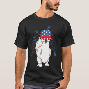 Camiseta Pollo Silkies Sedoso Divertido Patriótico Cuatro d