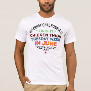 Camiseta Pollo sin deshuesar internacional a lo largo de la
