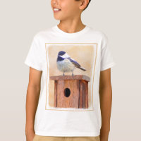 Pollo sobre pintura de pájaros original