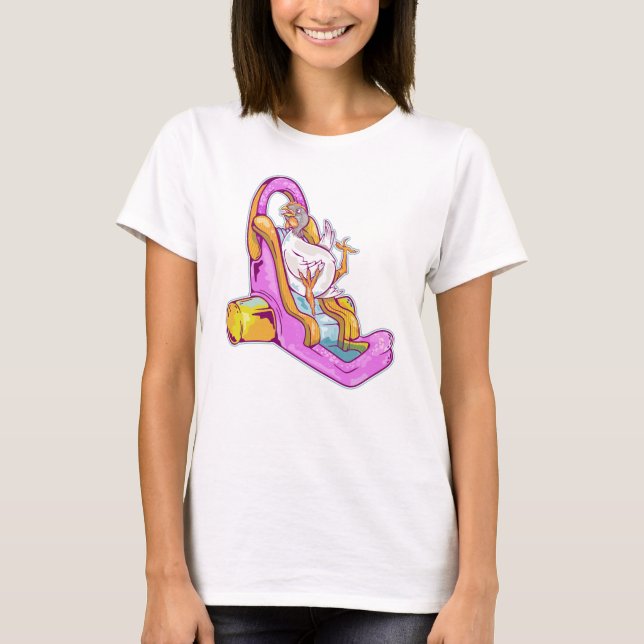 Camiseta Pollo sobre una diapositiva (Anverso)