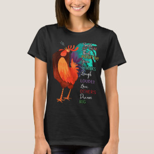 Camiseta Pollo Sonríe A menudo Piensa Positivo Da Gracias L