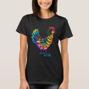 Camiseta Pollo Tie Dye Granjero de Pollos Granja Hombres Mu