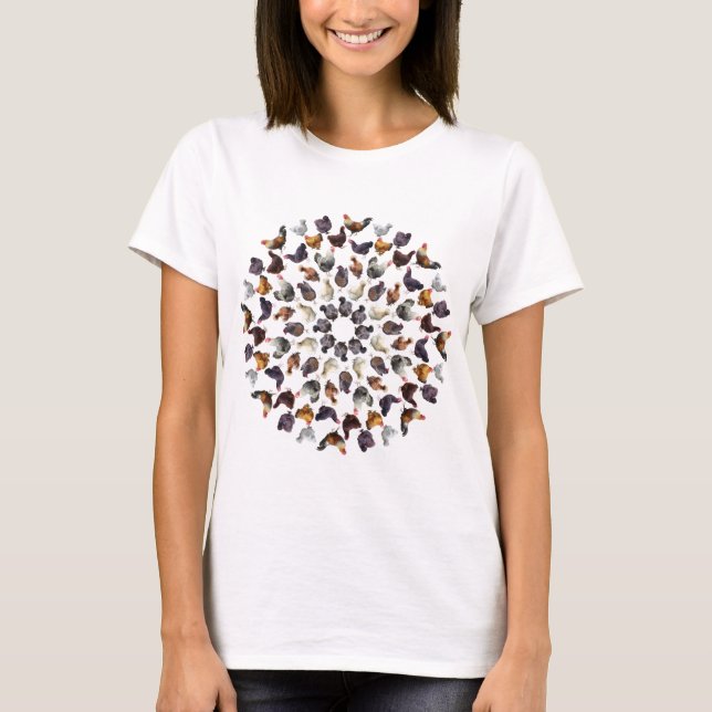 Camiseta Pollo trasero Mandala (Anverso)