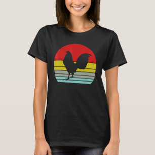Camiseta Pollo Vintage Silueta de Pollo Retro Animal 80