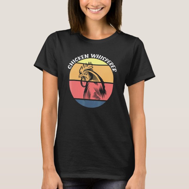 Camiseta Pollo Whisperer Rooster Farm Animal Farmer Retro (Anverso)