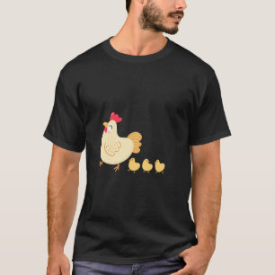 Camiseta Pollo y familia, granja de animales, parte de tema