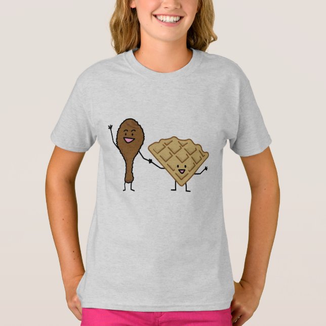 Camiseta Pollo y galletas americanos y el cocinar (Anverso)