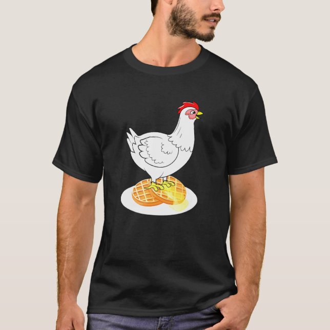 Camiseta Pollo y gofres (Anverso)