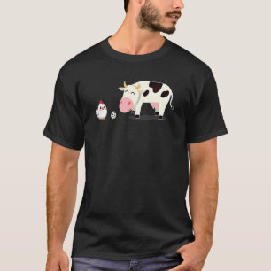 Camiseta Pollo Y Vaca Con Gallina De Vaca De Huevo