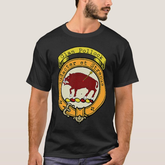 Camiseta Pollock Clan Scottish Escudo (Anverso)