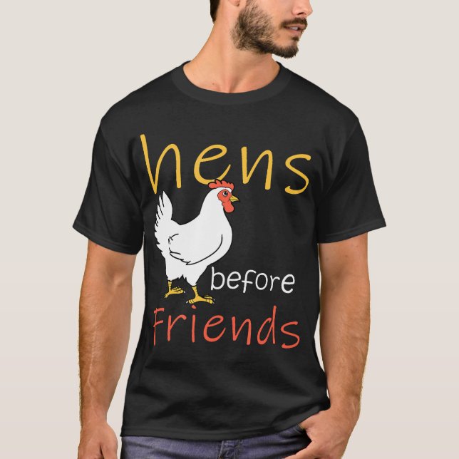 Camiseta Pollos Antes que Amigos Pollo (Anverso)