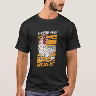 Camiseta Pollos Cagan Desayuno Huevos De Gallina Gallinero